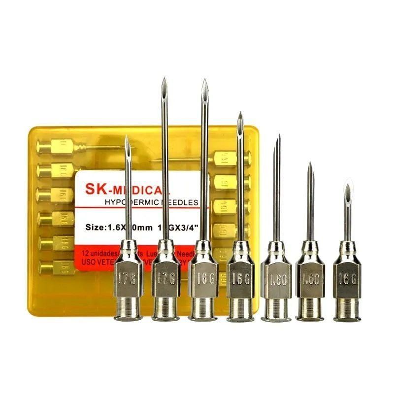 Голки ветеринарні багаторазові 16G 1,6х38 мм, 12 шт/упак SKM 16G фото
