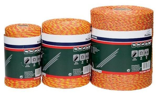 Шнур для електропастуха Farma 3х0,16 мм, 1000 м, Нідерланди 704012FA фото