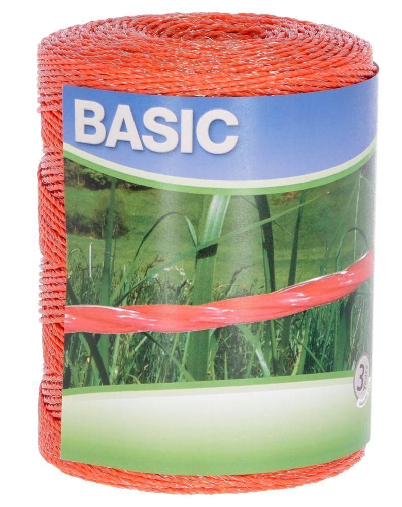Шнур (мотузка) для електропастуха BASIC 500 м, 3х0.16 мм, 13,78 Ом Німеччина 441596 фото