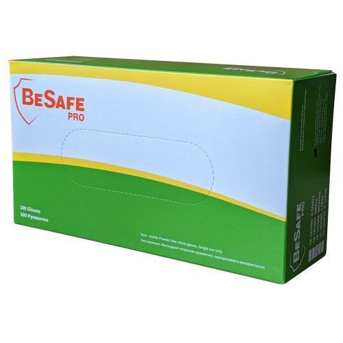 Рукавички нітрілові одноразові оглядові BeSafe Pro (нестерильні) 3 г, 100 шт/упак 1680662470 фото