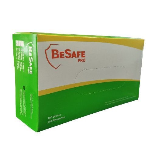 Рукавички нітрілові одноразові оглядові BeSafe Pro (нестерильні) 3 г, 100 шт/упак 1680662470 фото