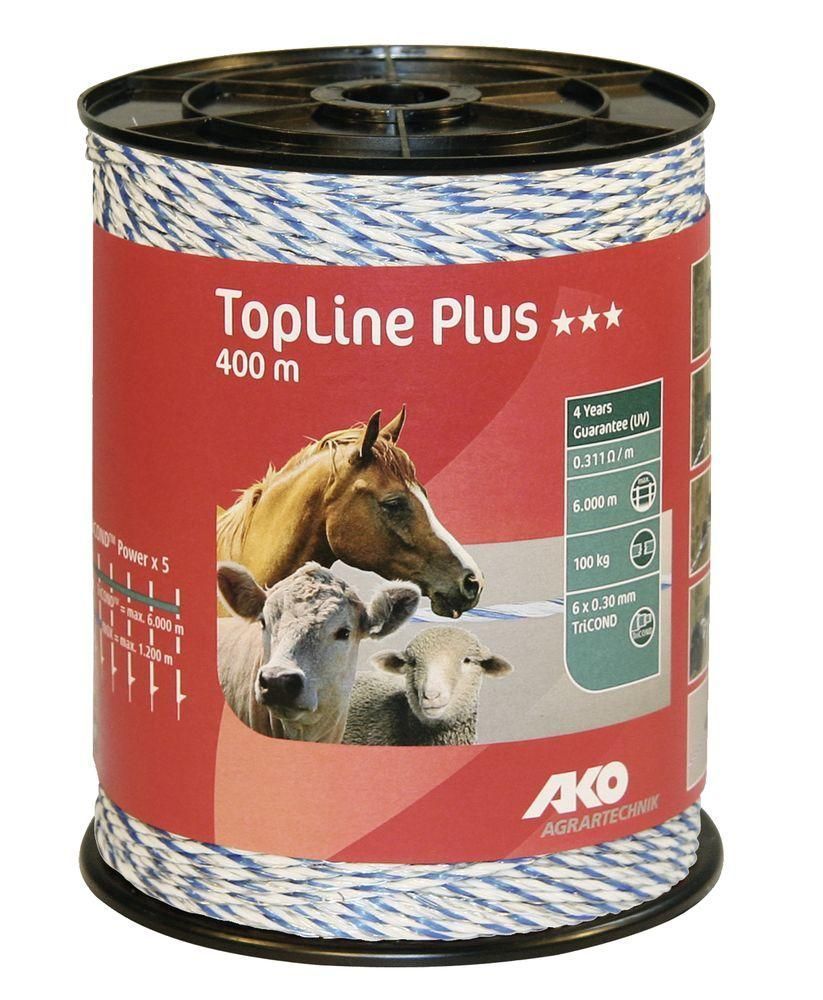 Шнур для електроогорожі Top Line Plus 6х0,30мм, 400м 4491559 фото